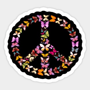 Love Peace Butterflies Costume Gift Sticker